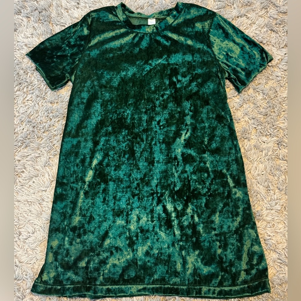 Dark green polyester dress
